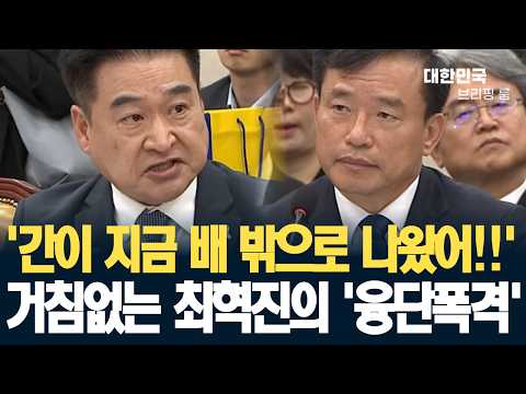 '간이 지금 배 밖으로 나왔어!!' 거침없는 최혁진의 '융단폭격'
