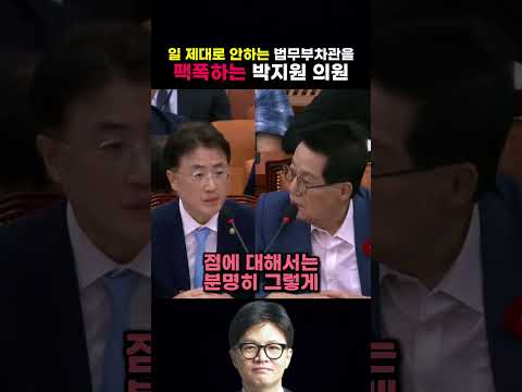 일 제대로 안하는 법무부차관을 팩폭하는 <strong>박지원</strong> <strong>의원</strong>