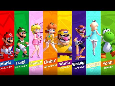 Mario Tennis Aces - All Characters - UC-2wnBgTMRwgwkAkHq4V2rg