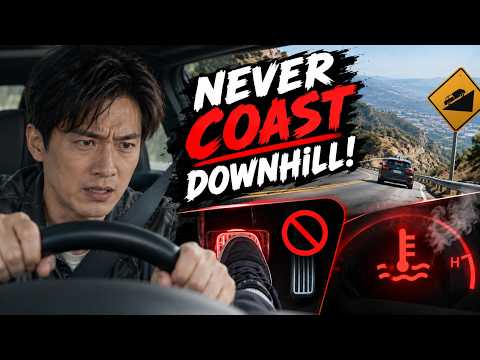 <strong>Neutral</strong> + Long Downhill + Constant Braking = Trouble. #car #driving #automobile