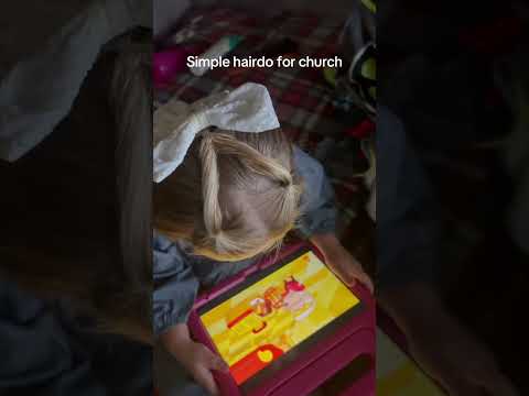 Girl simple hairdo for church #hair #hairstyle #church #kidshairstyle