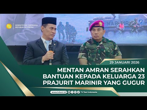 Duka Mendalam, Mentan Serahkan Santunan Kepedulian Sesama Anak Bangsa