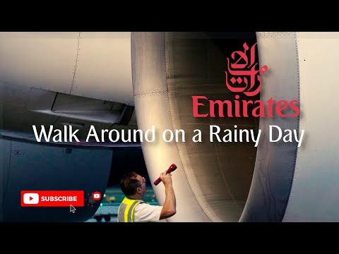 Emirates 777-300ER | Rainy Walkaround | Zurich Airport