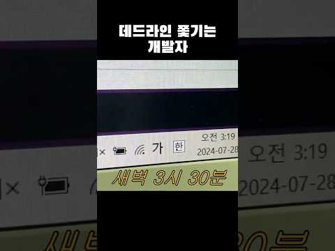 데드라인이 개발자에게 미치는 영향 #개발자 #코딩 #developer #coding
