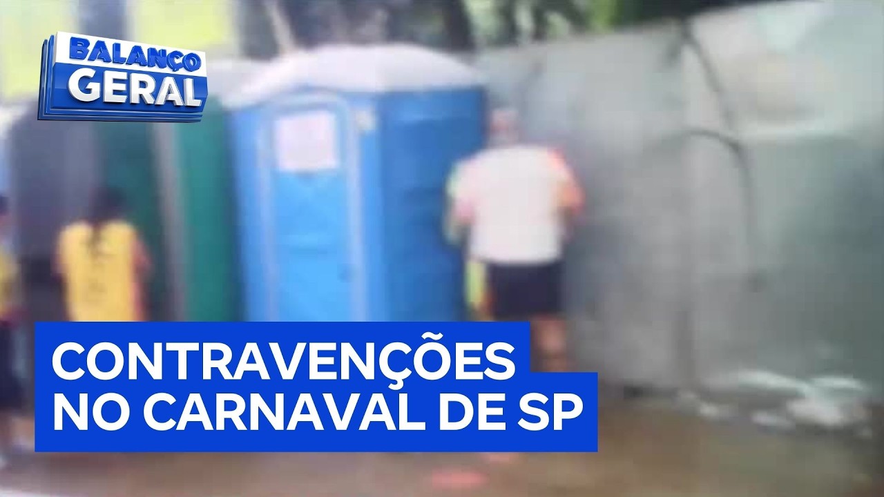 Câmera do Balanço: Foliões são flagrados fazendo xixi fora de banheiro químico durante bloco de rua