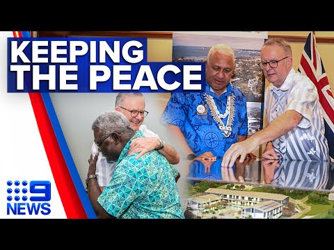 Australian and Solomon Islands leaders meet to discuss the rise of China | 9 News Australia