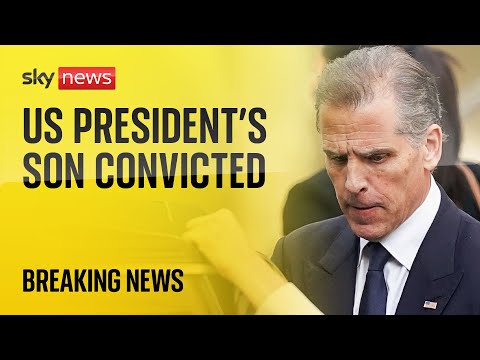 Watch live: Son of US president convicted of lying about drug use to illegally buy gun