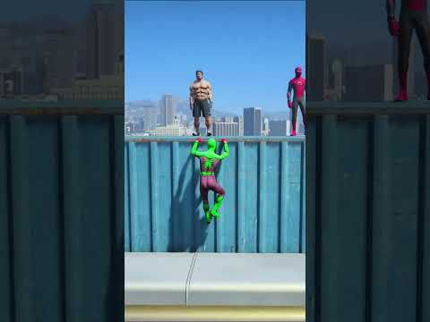 GTA 5 Epic Spiderman Ragdolls | Jumps / Fails ep.1384 #shorts