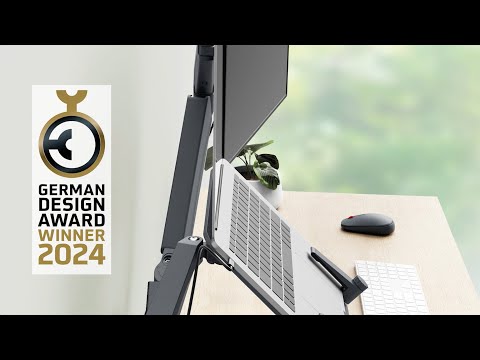 Leitz Ergo Braccio Salvaspazio Doppio per Monitor & Laptop - Video Prodotto (IT)