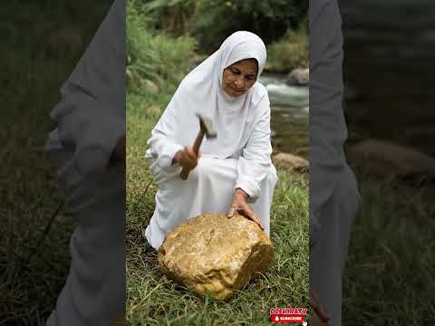 Grandma opens the stone what happens inside the stone 😱🤲🕌🕋 #trending #defhiratv
