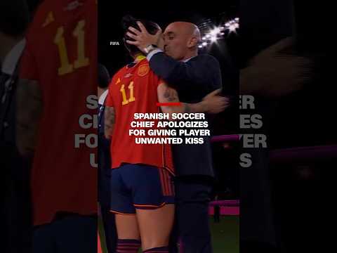 Spanish soccer chief apologizes for giving player unwanted kiss