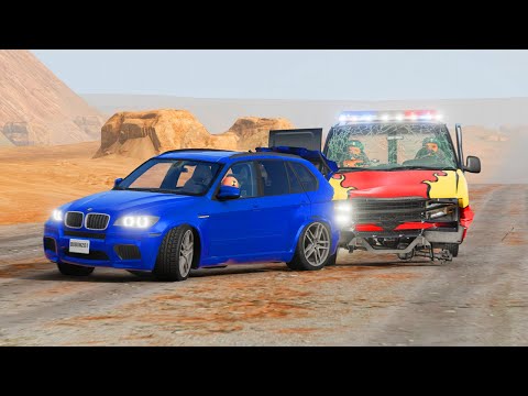 CARS vs ROAD RAGE 💥 Insane High-Speed Chases on a Desert Highway | BeamNG.drive