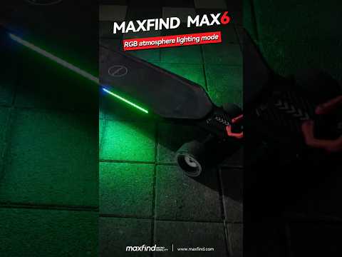 RGB atmosphere lighting mode 🛹#maxfind #electricskateboard #skate #nightlife #nightskating #rgb