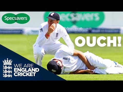 WATCH Alistair Cook HIT Where It Hurts! | When #Cricket GOES WRONG |  SPECSAVERS Moments #Special #India