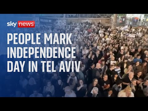 Watch live: People gather at Hostages Square in Tel Aviv to mark Independence Day
