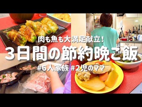 【３日間の節約レシピ】肉も魚も大満足！コスパ最強おかず献立｜ママの簡単晩ご飯ルーティン