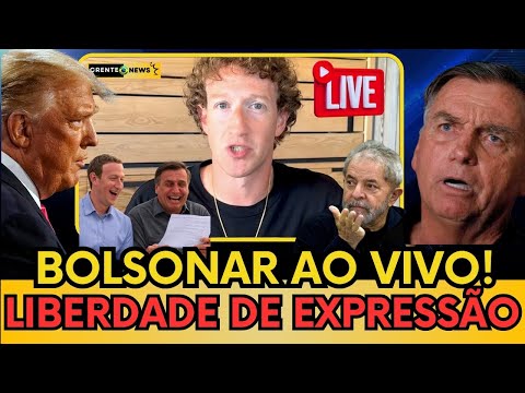 🚨 URGENTE: O FIM DA CENSUR4 NO BRASIL? -  "O EFEITO TRUMP" - LIVE COM BOLSONARO #politica #bolsonaro