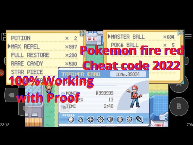 UPDATED Fire Red Cheat Codes 2022