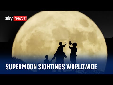 Supermoon: Sightings around the world - from Brazil and Chile to Greece and Bosnia