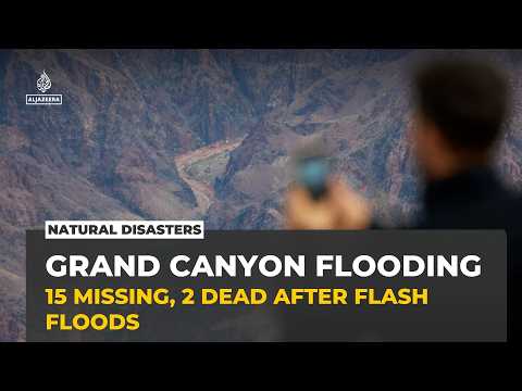 Two dead and about 15 people missing after flash flood in Grand Canyon