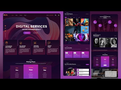 Responsive Professional Animated Digital Service Website Using HTML CSS & JavaScript