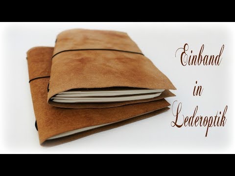 Notizheft in Lederoptik * DIY * Leather Look Cover [eng sub]