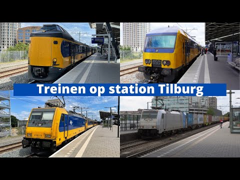 Treinen op station Tilburg - 2 juli 2022