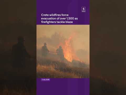 More than 1,500 evacuated from Crete wildfires