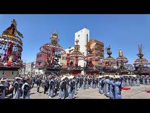 高岡御車山祭2025　快晴の下、山車勢ぞろい　【北陸三大祭】