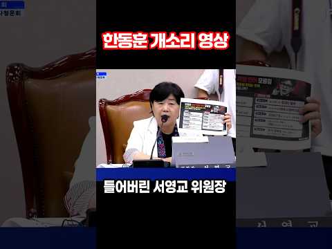 한동훈 개소리 영상 틀어버린 서영교 위원장