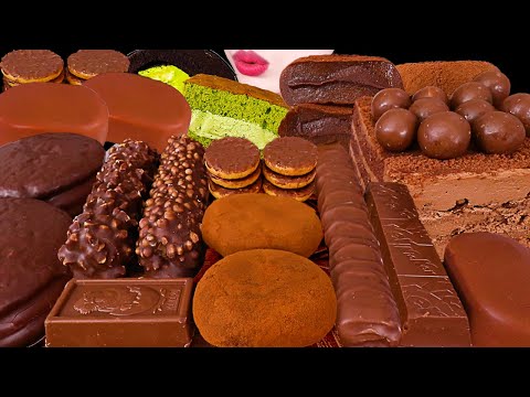 ASMR MUKBANG｜CHOCOLATE PARTY *ICE CREAM, MOCHI, CAKE, MALTESERS, TICO, TWIX 초콜릿 파티 EATING SOUNDS 먹방