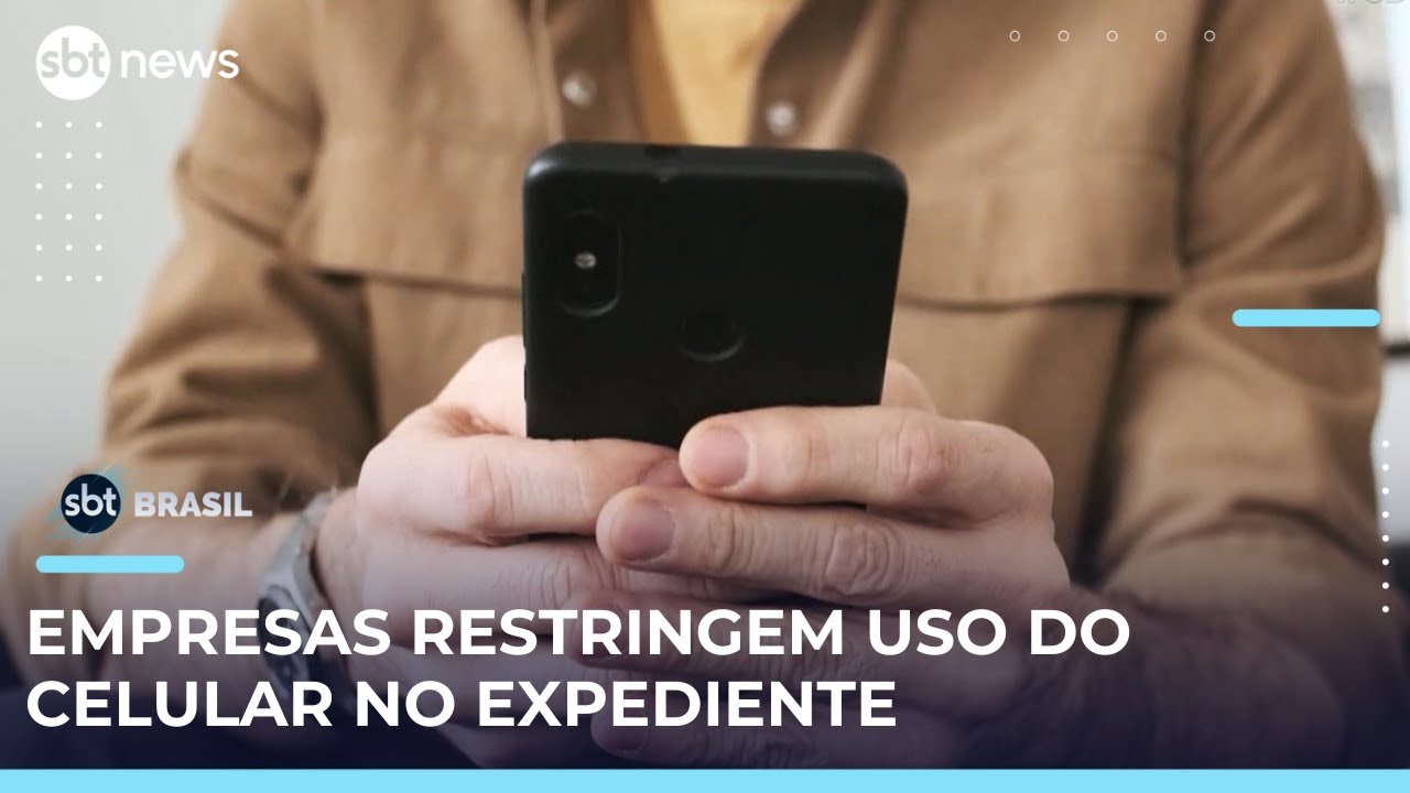 Celular vira aliado no trabalho, mas uso excessivo leva empresas a impor restrições | #SBTBrasil