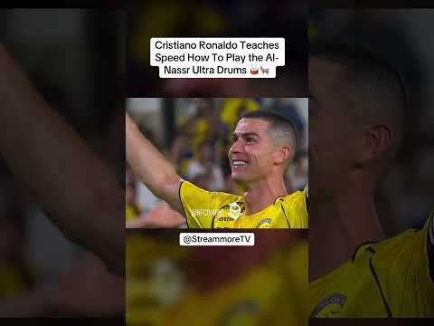 Cristiano Ronaldo Teaches Speed How To Play the Al-Nassr Ultra Drums #fyp #ishowspeed #cr7 #shorts