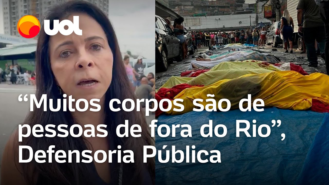 Guerra no Rio de Janeiro Muitos corpos são de pessoas de outros estados diz Defensoria  TV Online Guerra no Rio de Janeiro Muitos corpos são de pessoas de outros estados diz Defensoria