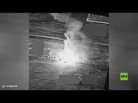 الدفاع الإماراتية تنشر فيديو لطائرتها اف-16 تدمر منصة إطلاق صواريخ باليستية في الجوف باليمن
