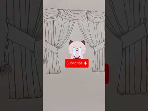 Drawing Luxurious Window Curtains #please_subscribe_my_channel #viralshorts