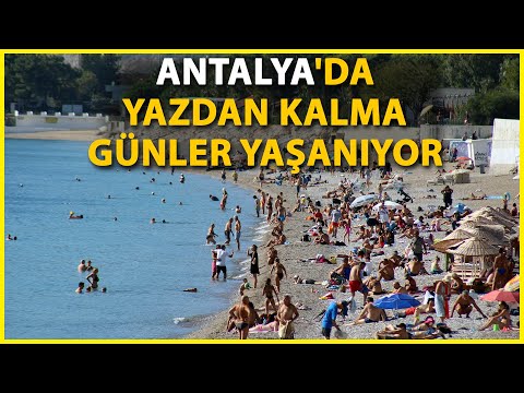 Antalya'da Hava ve Deniz Suyu Sıcaklığı 25 Derece; Sahil Dolu