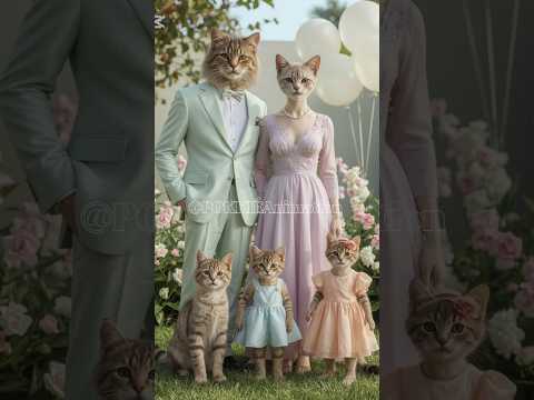 Cat family 💜#cat #catlovers #cats #ai #catanimation #family #cutecat #trending #viral