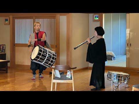 一音一祈 「オーボエと太鼓の演奏」が當館でありました!2025.11.30