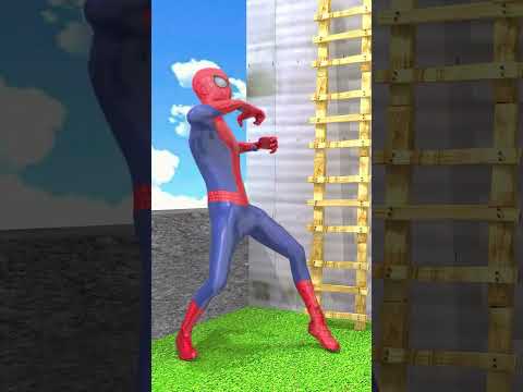 Ladder Run Challenge Spiderman vs Hulk vs Spider Girl #spiderman