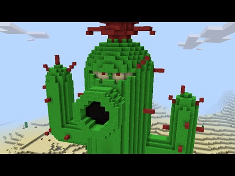 Minecraft vs Zombies | GIGA Cactus!! (Working!) | PvZ  Land - UC_ZUB-L_cEFjbuttEcpZVKQ