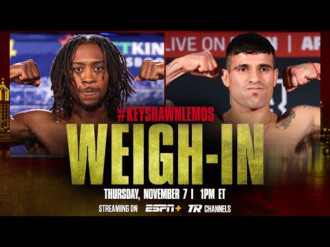 Keyshawn Davis vs Gustavo Lemos | WEIGH-IN