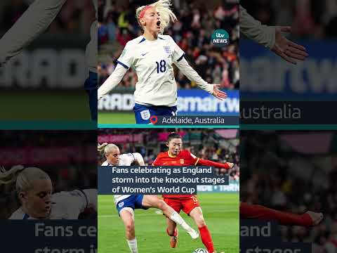 Fans celebrating as England storm into the knockout stages of Women’s World Cup #itvnews #worldcup