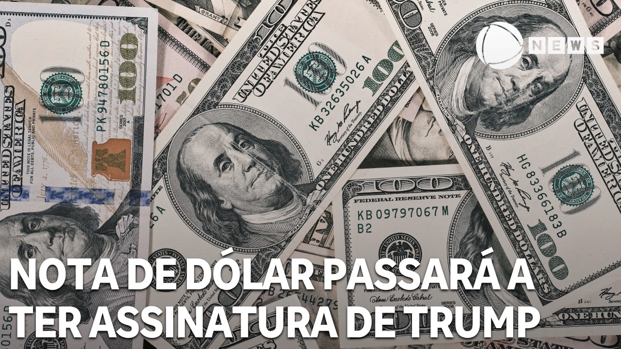 Governo americano anuncia que nota de dólar passará a ter assinatura de Trump