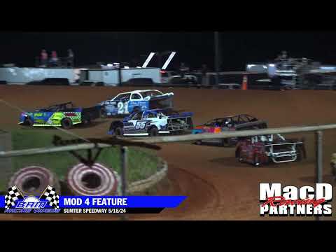Mod 4 Feature - Sumter Speedway 5/18/24 - dirt track racing video image