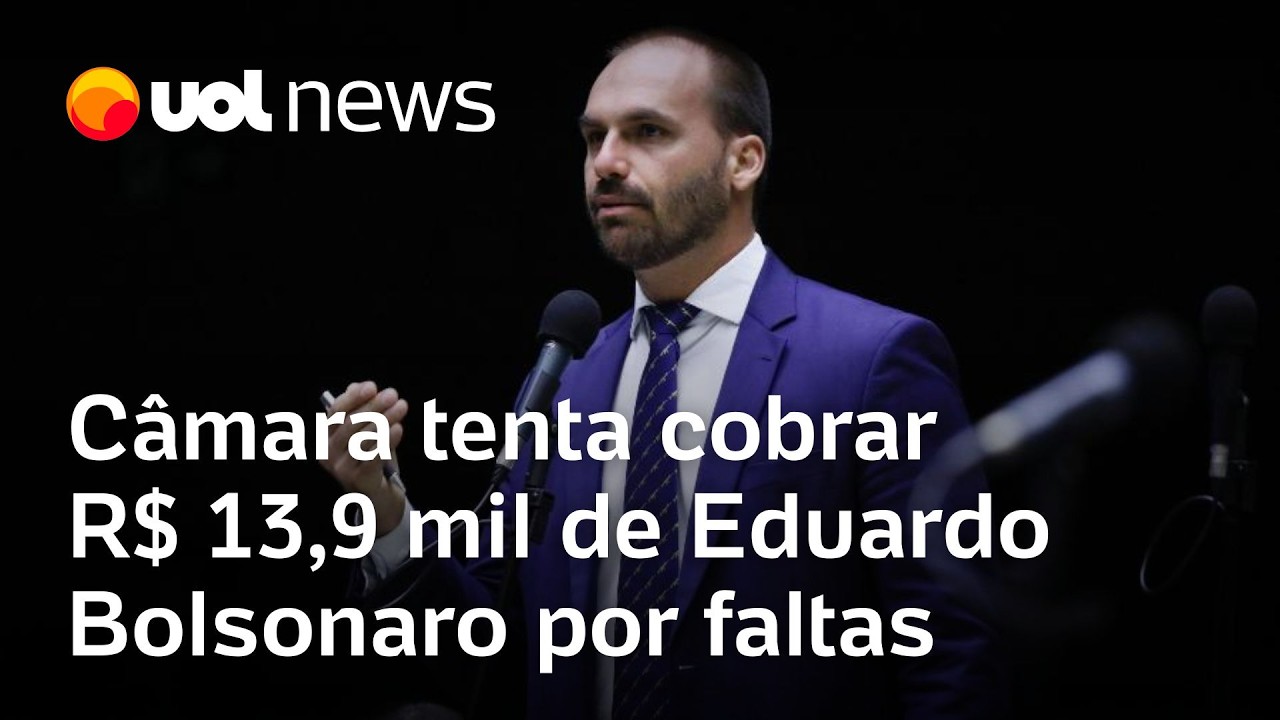 Eduardo Bolsonaro é incluído no cadastro de devedores Câmara tenta cobrar R$ 139 mil por faltas
