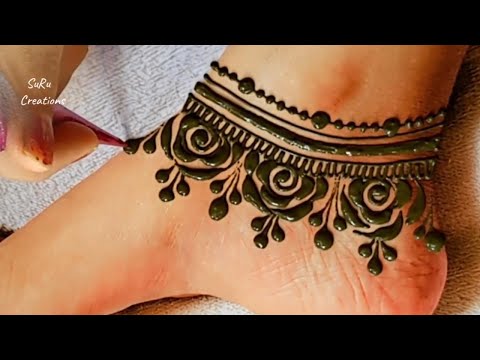 Henna Design For Feet | Latest Mehndi design for foot | feet mehndi design