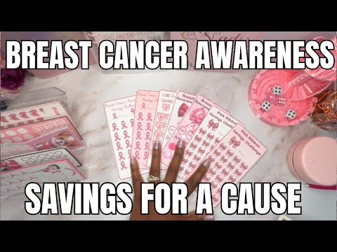Breast Cancer Awareness Challenge, Cash Stuffing for a Cause + Quiz | Savings Game 💗 #budgeting
