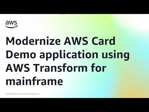 Modernize AWS Card Demo application using AWS Transform for mainframe | Amazon Web Services