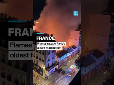 Fire ravages oldest covered food market in Paris • FRANCE 24 English